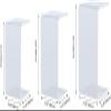 10 mm Thick Transparent Acrylic C-Shaped Side Table, 30 x 30 x 55 cm view 2