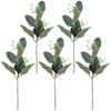 BATHVEVE Artificial Silver Coin Tree Branches - 5 Pieces view 1