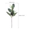 BATHVEVE Artificial Silver Coin Tree Branches - 5 Pieces view 2
