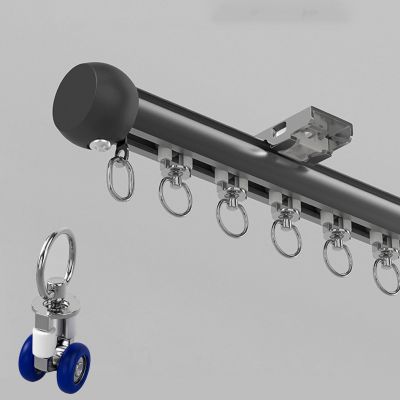 1 m Aluminum Curtain Track System with Quiet Rollers