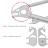 Tbest Bicycle Derailleur Chain Tensioner Aluminum Alloy 5/6/7-Speed RD31 Tail Hook (Silver) view 3