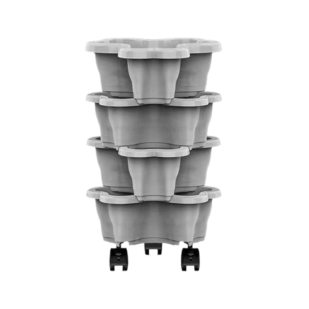 Tower Garden Planter – Stackable Multi-Tier Planter with Drainage