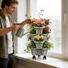 Tower Garden Planter – Stackable Multi-Tier Planter with Drainage view 3