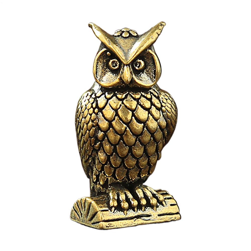 Vintage Brass Owl Miniature Ornament