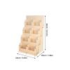 BETOOKY Wooden Card Holder with 4-Slot Design, Versatile Display Stand for Postcards and Note Cards view 2