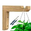 Wall Plant Hook - L-Shaped Wooden Stand for Pots and Lanterns view 1
