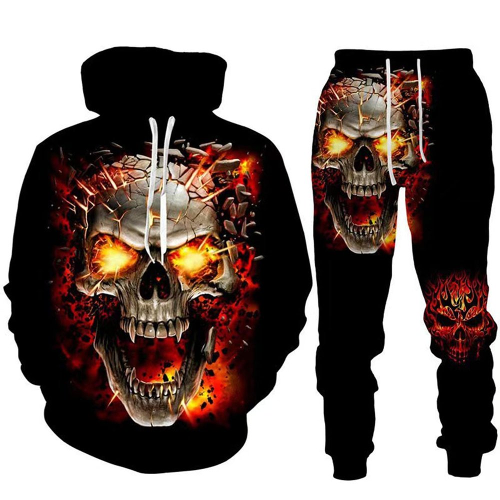 Men's Halloween Chinese Dragon Hoodie and Jogger Set