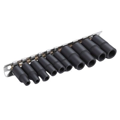 Dilwe Magnetic Faucet Socket Wrench Set, Alloy Steel with Strong Magnet, 11-Piece Set for 1/4-Inch and 3/8-Inch Drive Tools, Ideal for Automotive Repair and Workshop Use