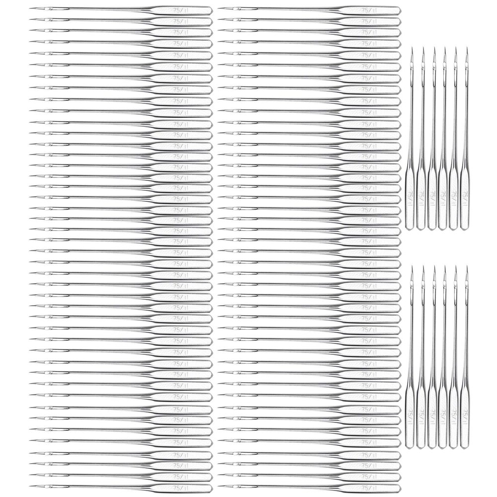 Alomejor Steel Sewing Needles, 100 Pack, for Home Use (11#)