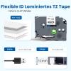 TZe-FX231 Compatible Flexible Tape, 12 mm, Black on White, 3-Pack view 3