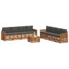vidaXL 9-Piece Outdoor Sofa Set Natural and Anthracite view 1