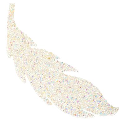 COOPHYA Beige Leaf-Shaped Resin Appliqués and Stickers for Decorating Shoes and Clothing