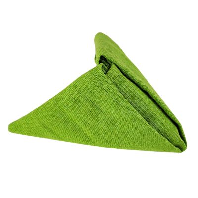 GIUPLOKID Cotton-Blend and Linen Dinner Napkins, 30 x 45 cm, 4-Pack, Grass Green
