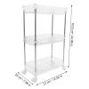 HOODANCOS 3-Tier Rolling Cart with Stainless Steel and PET Wheels, Mobile Storage Organizer for Offices and Beauty Salons view 2