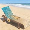 Lounge Chair Towel Cover with Pocket, Anti-Slip, Foldable, 83 x 29 in view 3