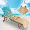Lounge Chair Towel Cover with Pocket, Anti-Slip, Foldable, 83 x 29 in view 4