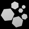 40/100 Pieces Hexagon Flower Quilting Template view 2