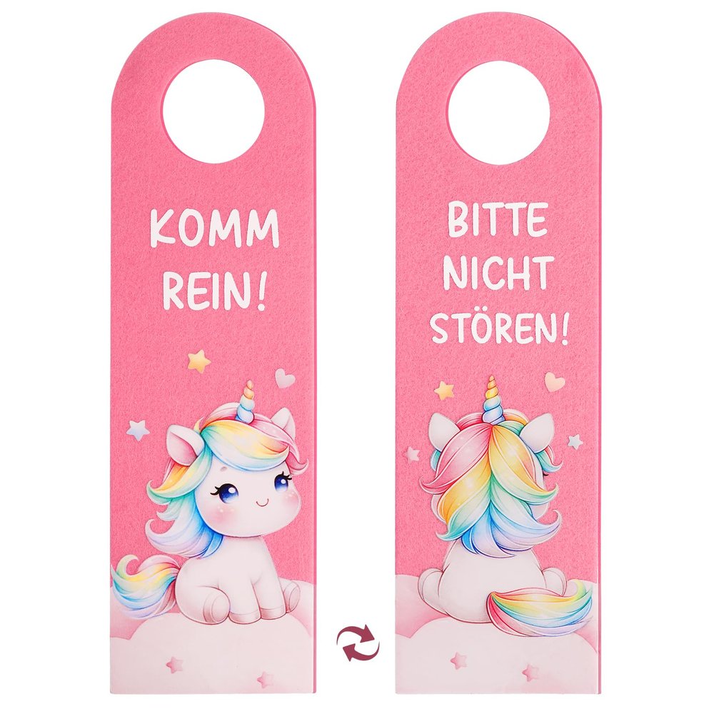 Unicorn Door Hanger for Girls - Please Do Not Disturb