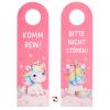 Unicorn Door Hanger for Girls - Please Do Not Disturb view 1