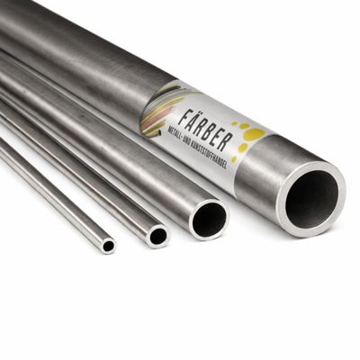 Frber 1.4301 VA Stainless Steel Seamless Tube, 14 x 1.5 mm, L = 250 mm, Round Tube