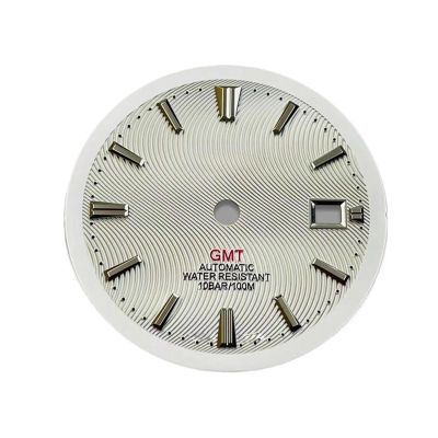 Saharuse 1pc 33.5mm Diver Watch Dial for NH34/NH35 Movements, White