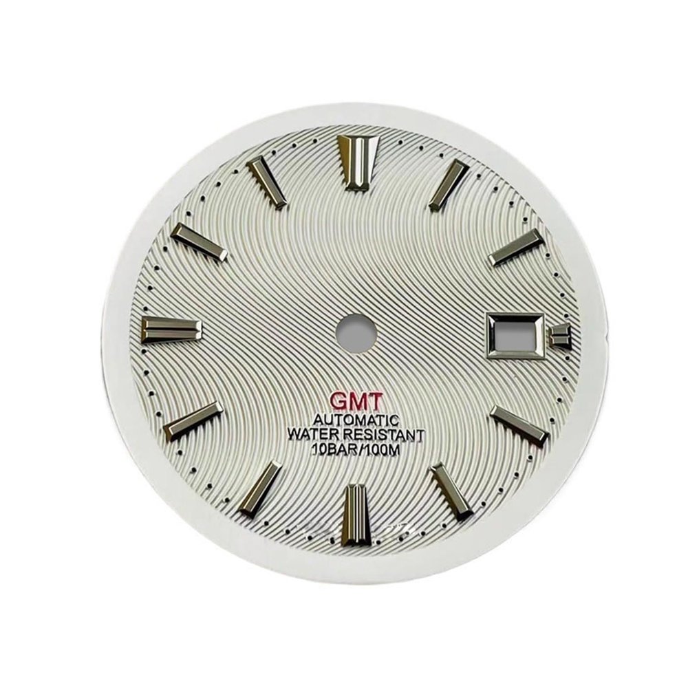 Saharuse 1pc 33.5mm Diver Watch Dial for NH34/NH35 Movements, White
