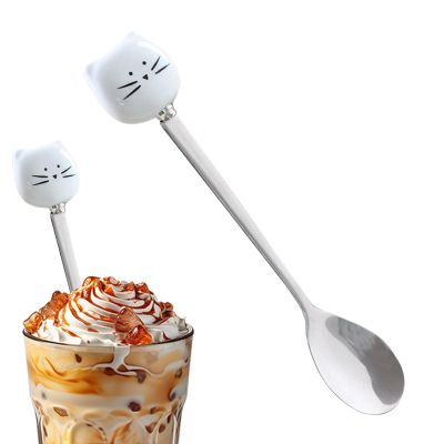 Cat-Shaped Stainless Steel Spoon