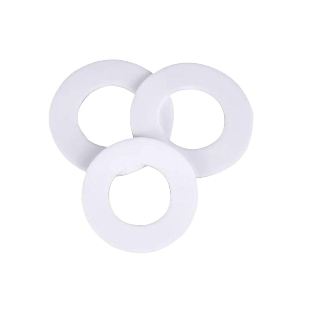 5-Pack PTFE Flat Gaskets, 130 mm OD × 110 mm ID × 2 mm Thick, White