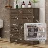 Radiator Cover with 2 Doors, Walnut Grain, 70 x 70 x 20 cm view 4