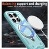 PanXCase Case for Xiaomi 17 with 360° Metal Ring Stand, Magnetic Shockproof Armor, Light Blue view 2