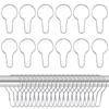 Soomuct 60PCS Curtain Rings - Shower Curtain Hooks (Silver) view 1