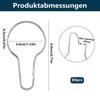 Soomuct 60PCS Curtain Rings - Shower Curtain Hooks (Silver) view 2