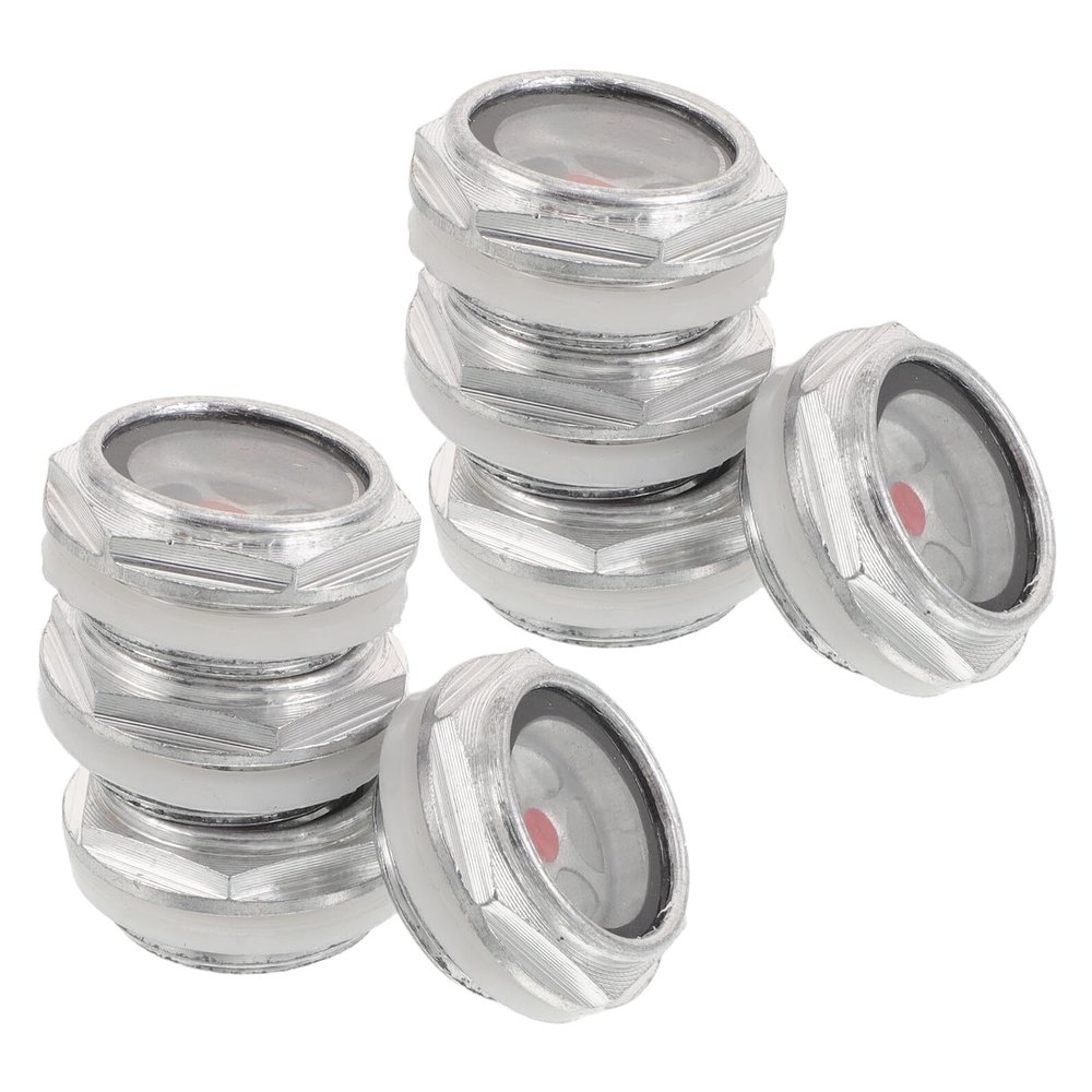 VALICLUD 10-Piece G3/4 Threaded Aluminum Oil Level Indicators with Transparent Sight Window for Air Compressors and Compressor Tanks
