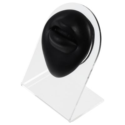 IMUSINICE Black Silicone Piercing Practice Model, Soft and Realistic