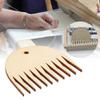 Alomejor 7.5 x 7 x 0.3 cm Wooden Weaving Comb view 1
