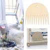 Alomejor 7.5 x 7 x 0.3 cm Wooden Weaving Comb view 2
