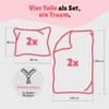 Familando Favorite Person Partner Bedding Set, 4-Piece, 2 Duvet Covers and 2 Pillowcases, 135 x 200 cm and 80 x 80 cm, with Zippers, 100% Cotton Renforcé, Gift Idea for Couples view 2
