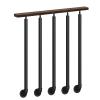 GJZQDKX Black Metal Stair Railing Set, Round Side-Mount Railing Post for Indoor Use, 100 cm (39.4 in) Long view 1