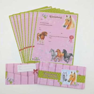 8-Piece Horse Birthday Invitation Set