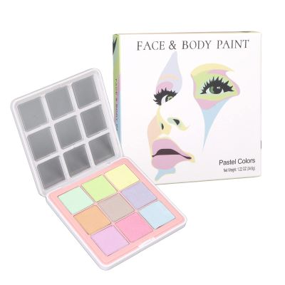 Matte Face Paint Set, 9 Colors, 34.6 g/1.2 oz, Food-Grade Pigments, Easy-Clean Halloween Body Paint