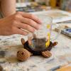Mimoqk Coaster | Turtle Model, Heat Resistant, Table Decoration for Home & Office view 3