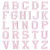 52 Pink Iron-On Letters A-Z Patches view 1