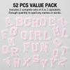 52 Pink Iron-On Letters A-Z Patches view 3