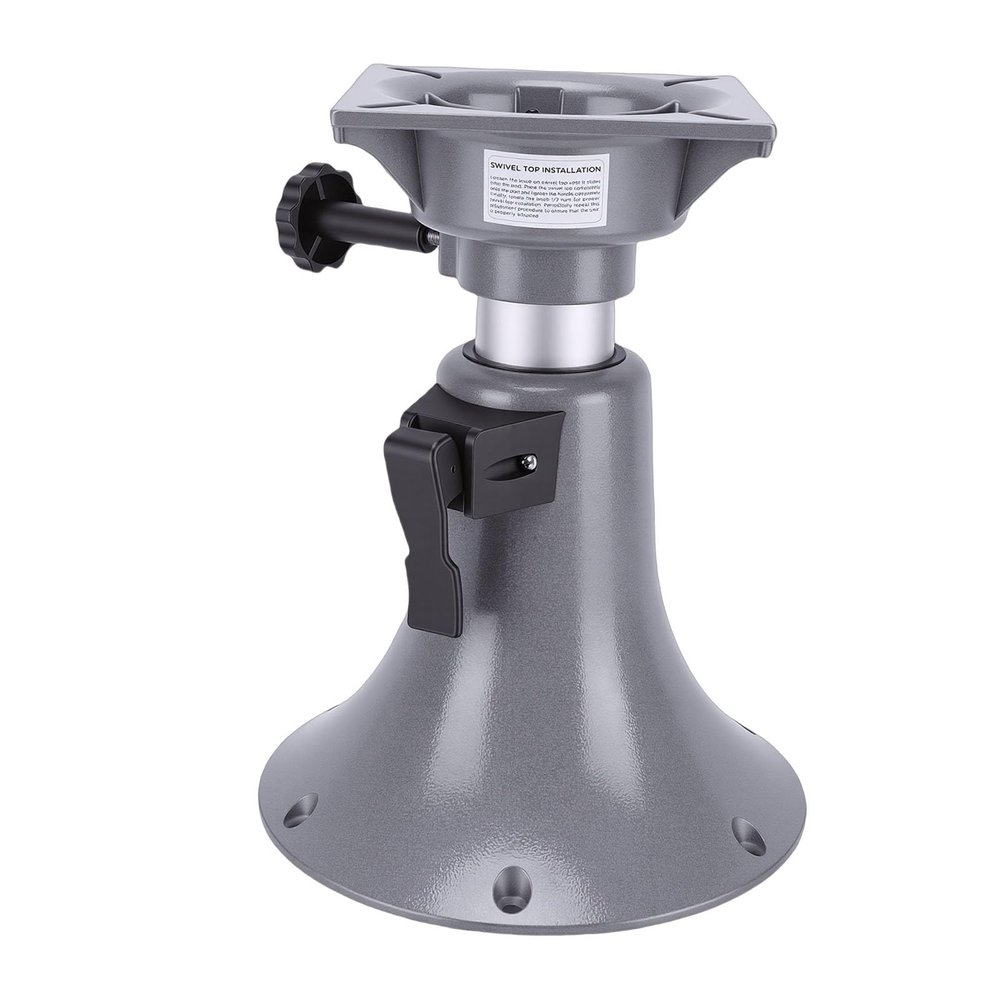Cocoarm Adjustable Aluminum Boat Seat Pedestal, 13.2–17.1 in, Swivel Base
