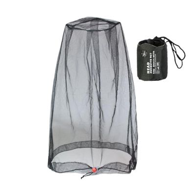 Head Fly Net with Soft Drawstring, Breathable Fine Mesh