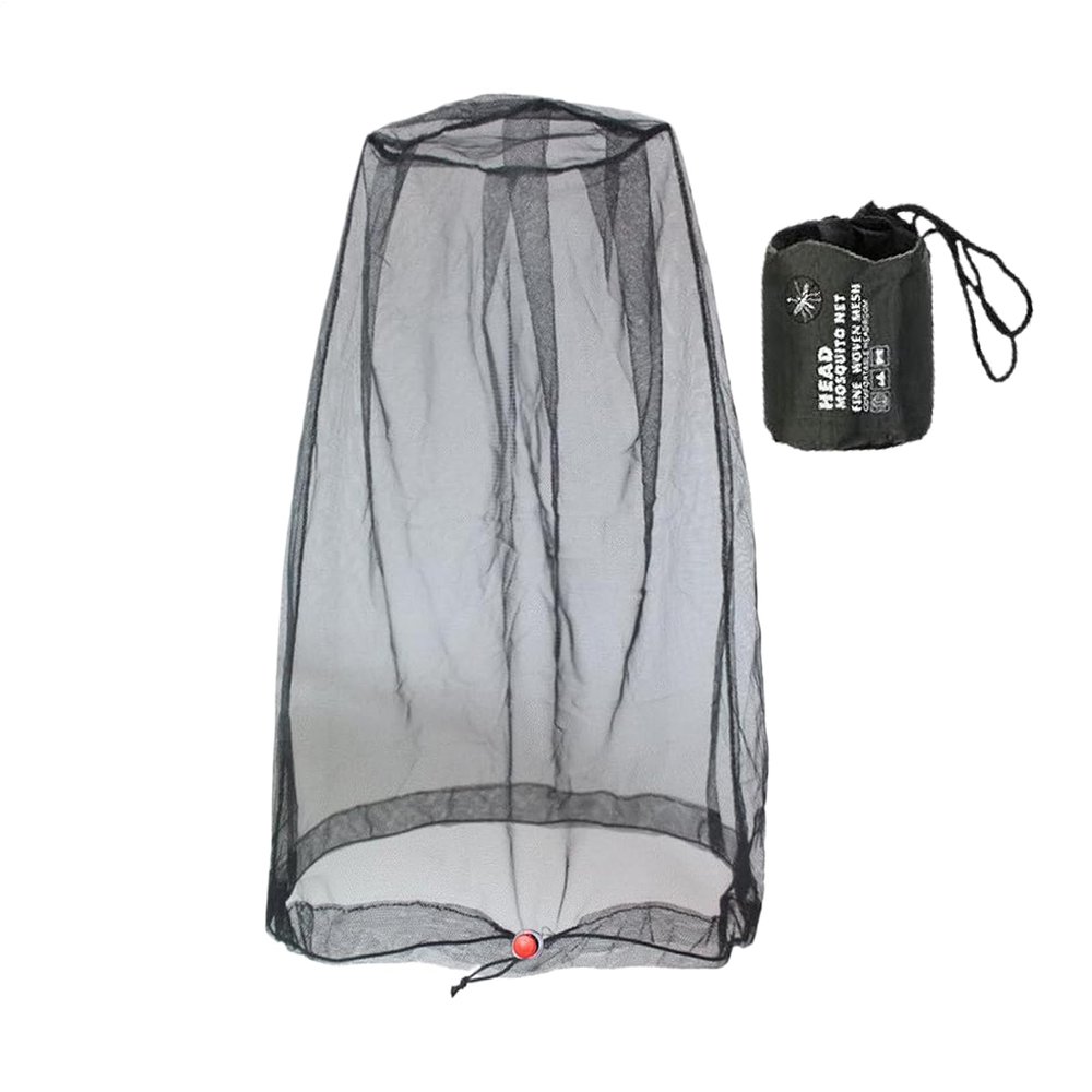 Head Fly Net with Soft Drawstring, Breathable Fine Mesh