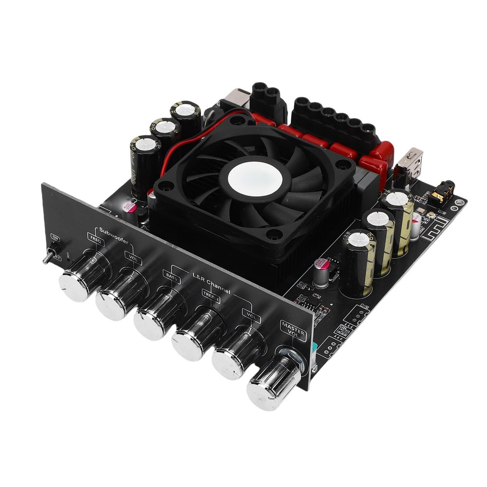 Cocoarm 2.1-Channel Audio Amplifier Board with Bluetooth, Treble/Bass Control
