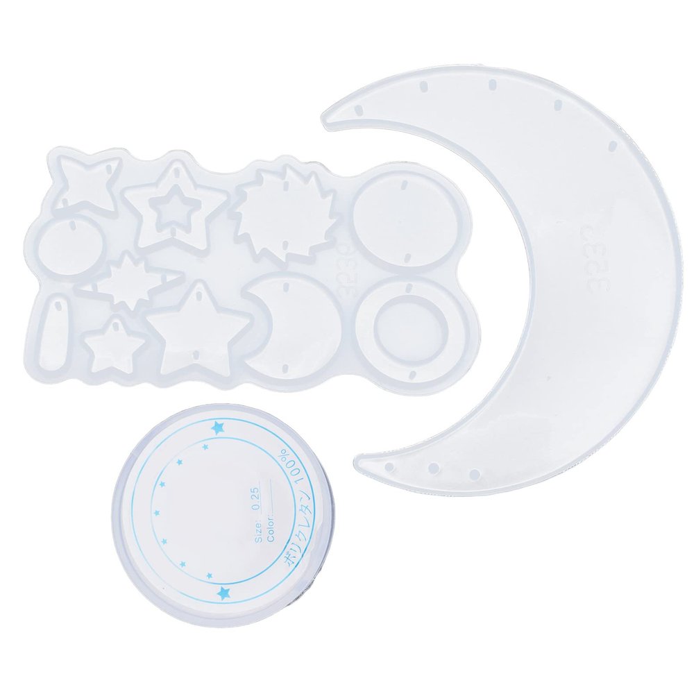 Durable, Reusable Silicone Resin Molds for Pendants, Creative Crafts, Transparent