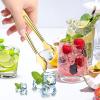 Small Ice Tongs | Multifunctional Stainless Steel Tongs for Sugar Cubes, Jellies & Sprinkles | 4-Pack, Silver view 3