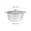 minkissy 4-Pack 3,000 mL Food-Grade Aluminum Foil Cooking Trays with Lids view 2